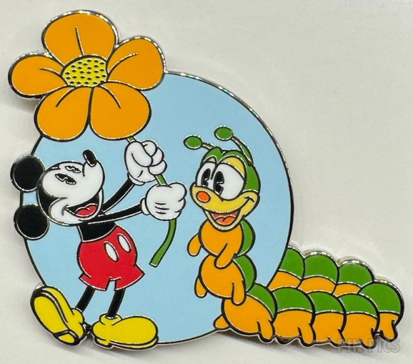 Mickey and Caterpillar - Orange Flower - Mickey's Garden