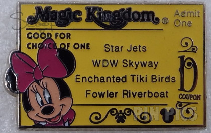 Wdw Minnie Mouse D With Icon Magic Kingdom Park Ticket Cast