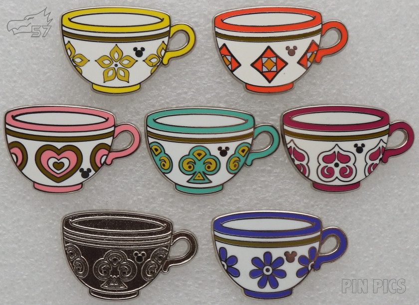 DL - Mad Tea Party Teacups Set - Hidden Mickey 2015