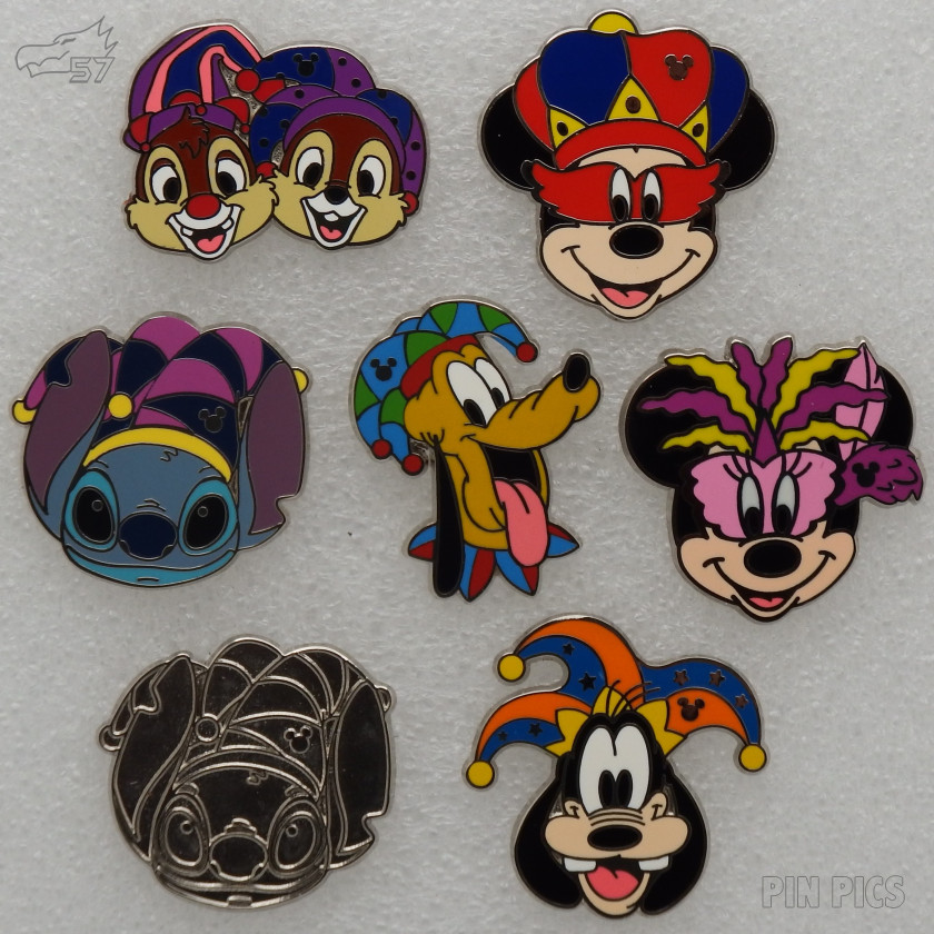 DL - Mardi Gras Characters Set - Hidden Mickey 2015