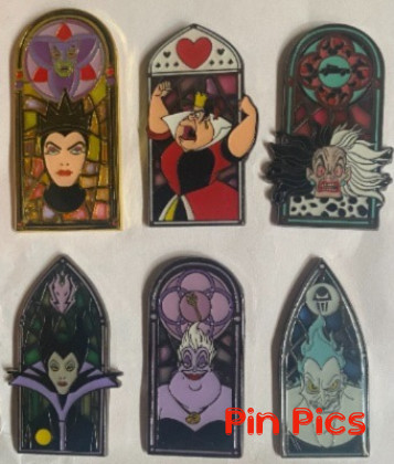 Loungefly - Villains - Stained Glass Set - Mystery