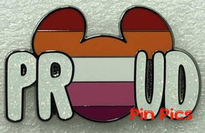 Red, Orange, White and Pink - Rainbow - Mickey Head - Proud