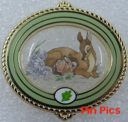 HKDL - Bambi and Mother - Oval Framed - Pin Trading Carnival - Bambi