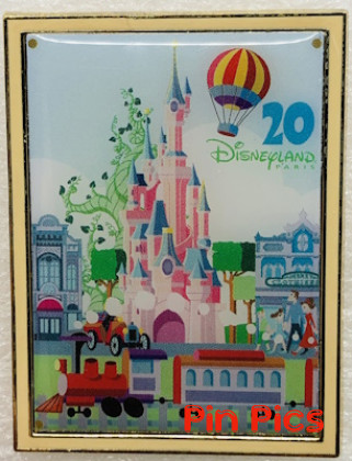 DLP - Castle and Train - Disneyland Paris - 20th Anniversary - Poster