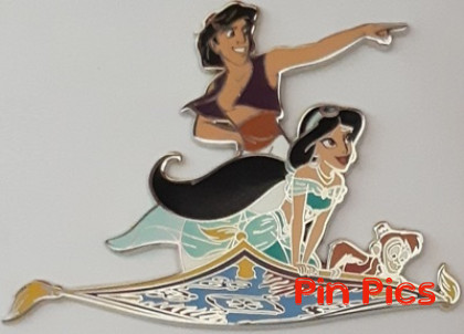 DLP - Jasmine, Aladdin & Abu - Flying Carpet - Aladdin