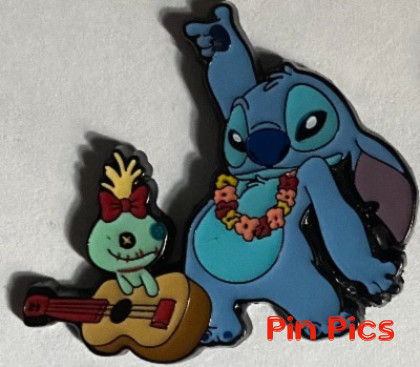 Loungefly - Stitch and Scrump - Lilo and Stitch - Guitar - Elvis Pose - Summer - Mystery