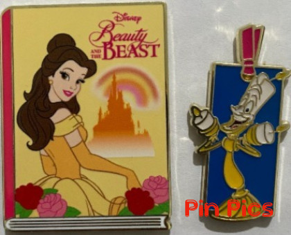 Uncas - Belle & Lumiere Set - Princess Book & Bookmark - Mystery - Beauty & the Beast