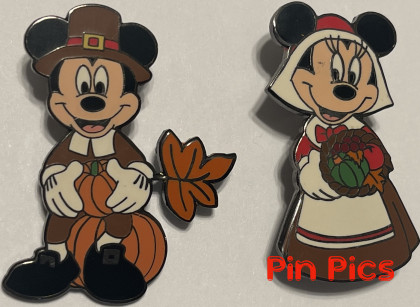 DL - Pilgrim Mickey and Minnie - Pumpkin Corucopia - Thanksgiving