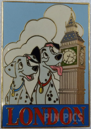 Disney Auctions - Pongo and Perdita - London - Big Ben - 101 Dalmatians.