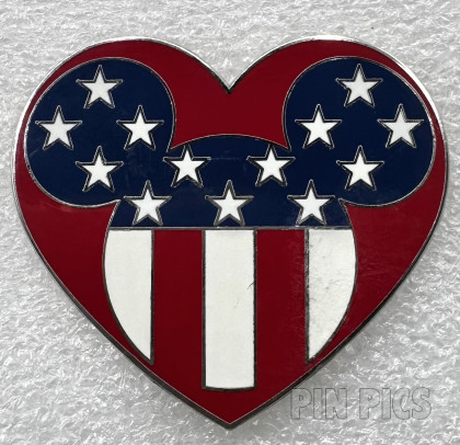 WDW - Mickey Head Icon - Americana Heart - Cast Exclusive