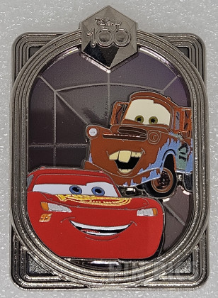 DEC - Lightning McQueen and Tow Mater - Celebrating with Character - Disney 100 - Silver Frame - Cars