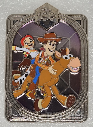 DEC - Woody, Jessie and Bullseye - Celebrating with Character - Disney 100 - Silver Frame - Toy Story