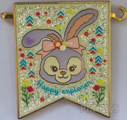 SDR - StellaLou - Happy Explorer - Spring Hiking - Mystery - Pennant Flag Banner - Glitter - Duffy and Friends - Purple Rabbit