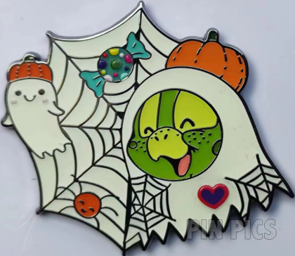 SDR - Olu Mel - Happy Halloween - Duffy and Friends - 2022 Mystery - Spider Web - Green Turtle in Ghost Costume