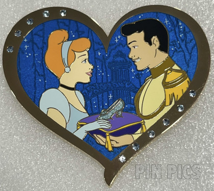 WDI - Cinderella and Prince Charming - Valentine Jeweled Heart - Jumbo