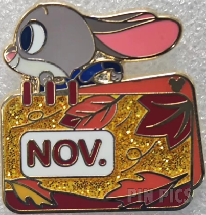 SDR - Judy Hopps - November - Calendar - Hidden Mickey - Zootopia - Grey Rabbit