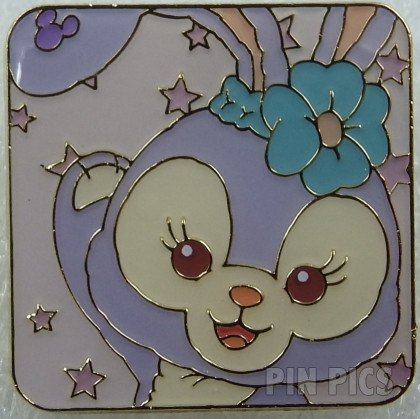 SDR - StellaLou - Duffy and Friends Starter - Purple Rabbit on Light-Purple Starred Background