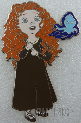 Merida and Wisp - Brave - Animator Box - Young Girl with Red Curly Hair and Blue Flame Like Octopus