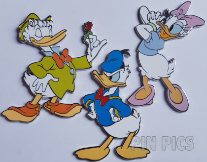 DLP - Daisy and Donald Duck, Gladstone Gander - Pin Trading Time Set