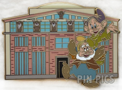 DEC - Dopey and Happy - Team Disney Building - Studio Lot - Mystery - Snow White and the Seven Dwarfs