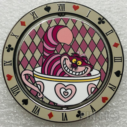 Cheshire and Alice - Tea Cups - Roman Numerals - Card Suits - Spinner