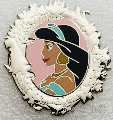 Jasmine - Cameo - Side Profile - Silver Frame - Portrait - Aladdin