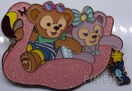 SDR - Duffy Bear and ShellieMay - Riding Pink Flamingo Raft - Summer Beach Booster