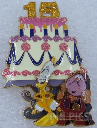 DEC - Lumiere and Cogsworth - D23 15th Anniversary Cake - Beauty and the Beast