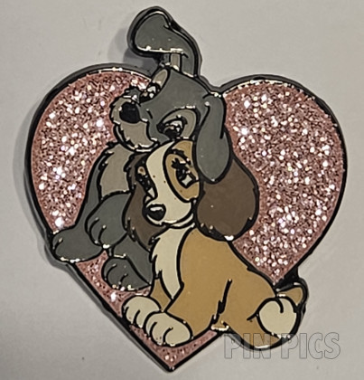 Loungefly - Lady and the Tramp - Pink Glitter Heart - Hot Topic