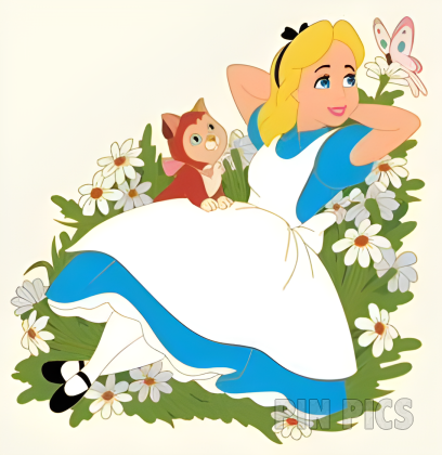 WDI - Alice and Dinah - Daisies - Butterfly - Spring