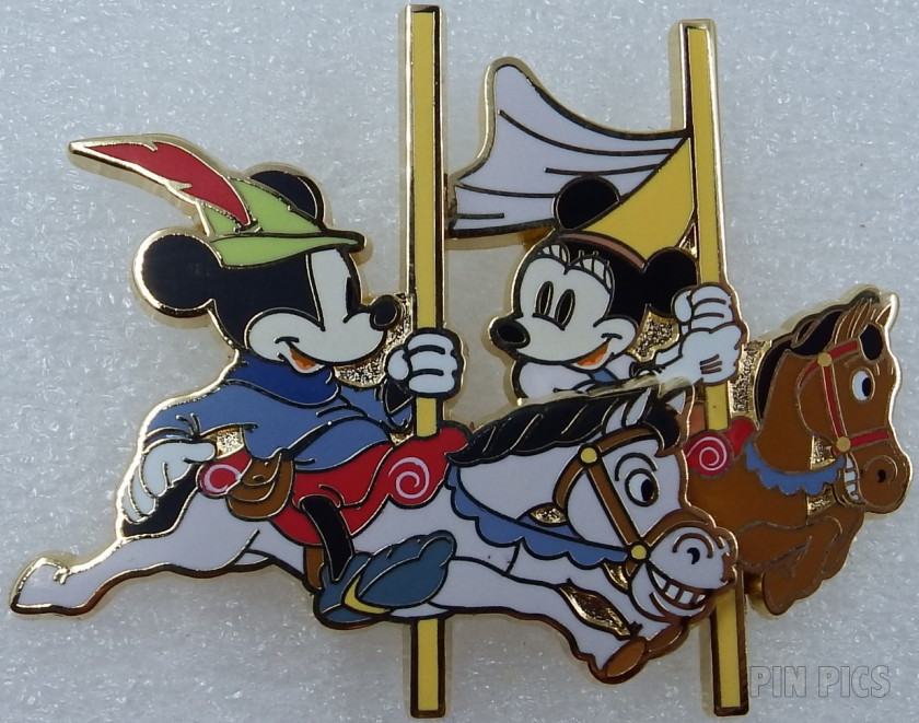 DL - Mickey and Minnie - Carousel Horses - Medieval Magic - Brave Little Tailor