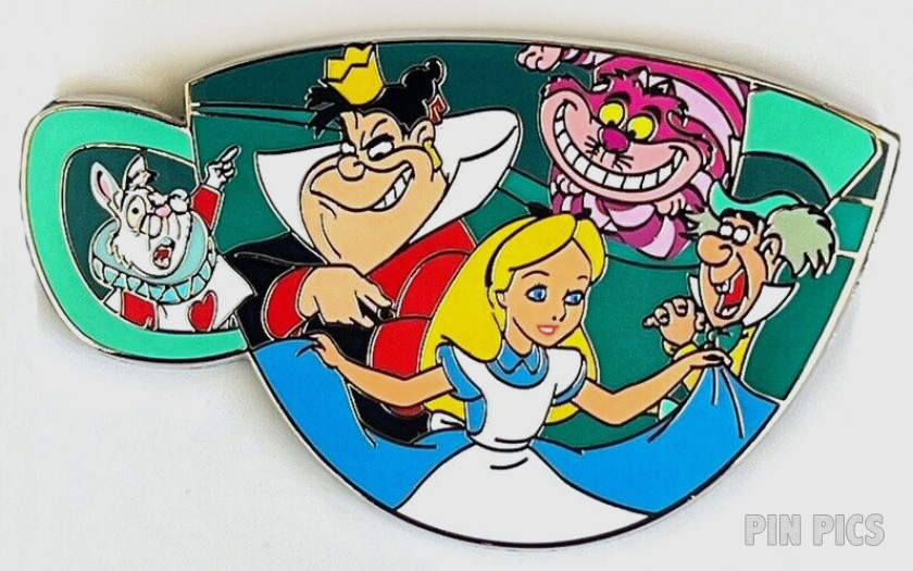 Alice, White Rabbit, Queen of Hearts, Mad Hatter, Cheshire Cat - Teacup - Alice in Wonderland