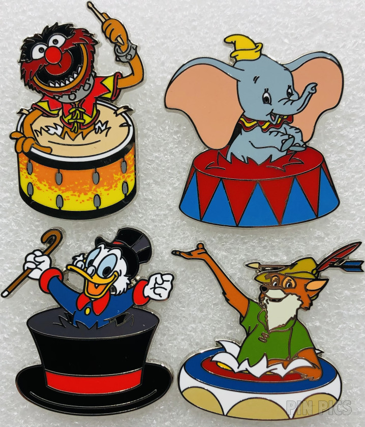 Animal, Dumbo, Scrooge McDuck and Robin Hood - Pin Trading Starter - Set