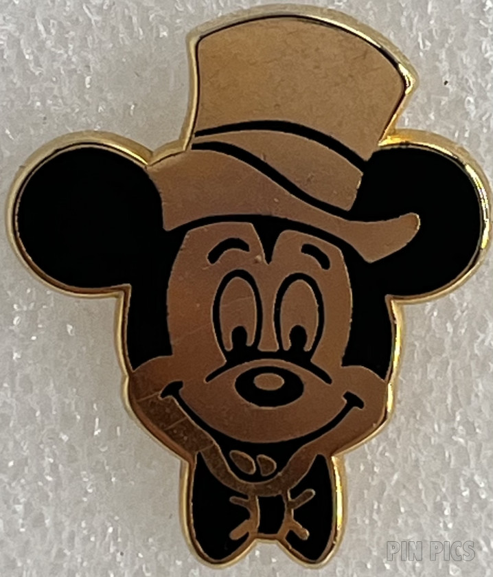 Mickey Head in Top Hat (Gold)