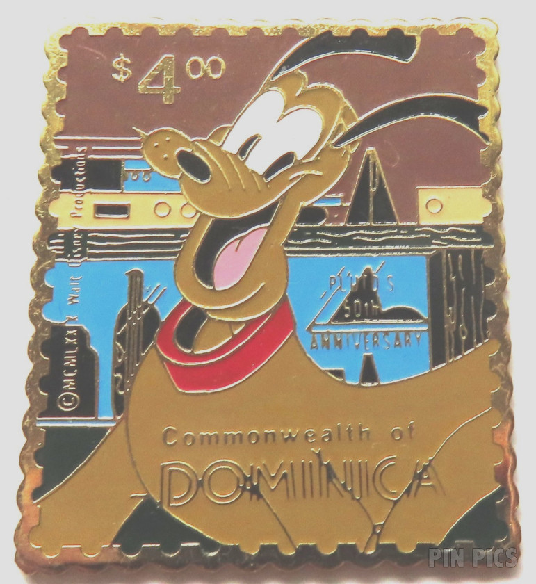 Pluto - Commonwealth of Dominica Postage Stamp - 50th Anniversary - Jayne Co.