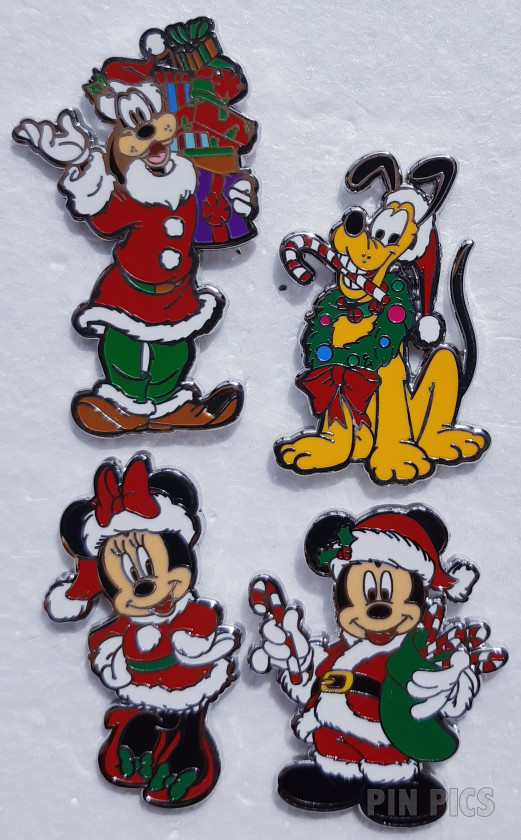 DLP - Fab Four Christmas Noel Booster Set - Goofy, Pluto, Mickey, Minnie in Santa Suits