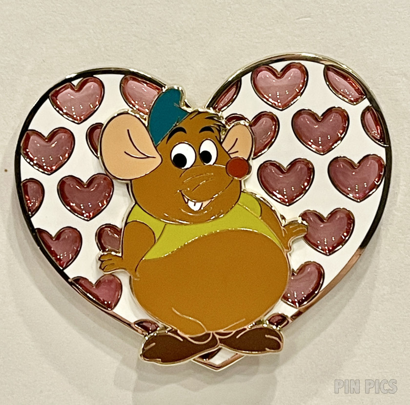 DSSH - Gus the Mouse - Valentine's Day Hearts - Stained Glass - Cinderella