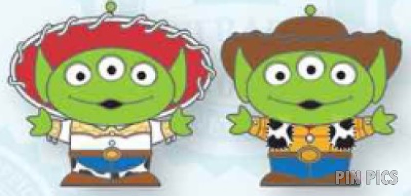 DLP - Little Green Men as Jessie and Woody - LGM Aliens - Pixar - Toy Story - Set