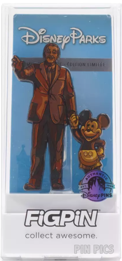 165454 - FiGPiN - Walt Disney and Mickey - 1515 - Partners Statue - Disney Store