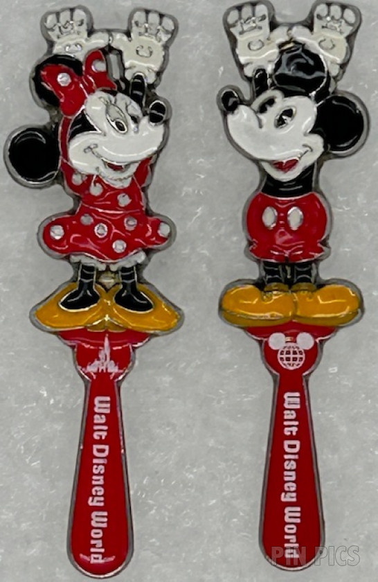 WDW - Mickey and Minnie Set - Backscratcher - 50th Anniversary Vault Collection