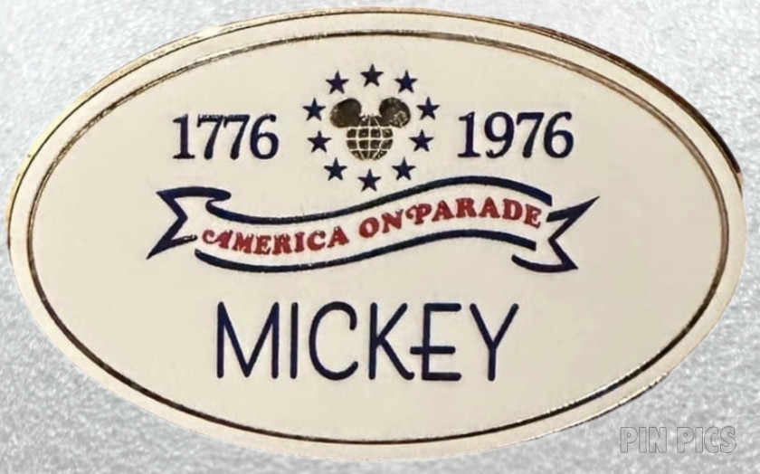 WDW - Mickey - America on Parade - Name Tag - Cast Exclusive