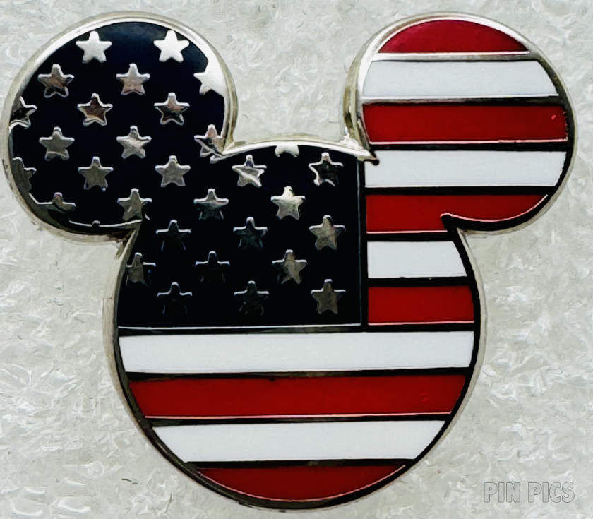 DIS - Mickey Head Icon - Patriotic - American Flag