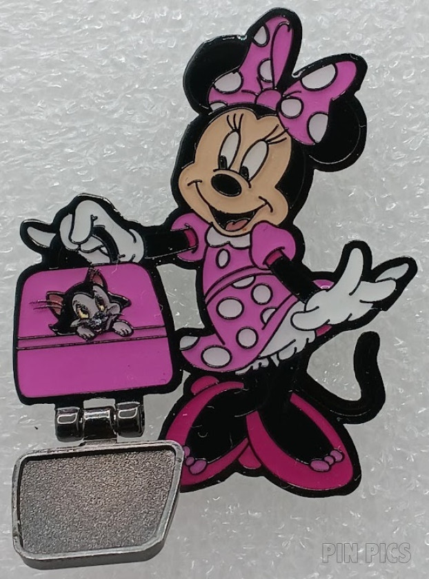 165515 - Loungefly - Minnie and Figaro - Pink Polka Dot Hinged Bag - Hot Topic