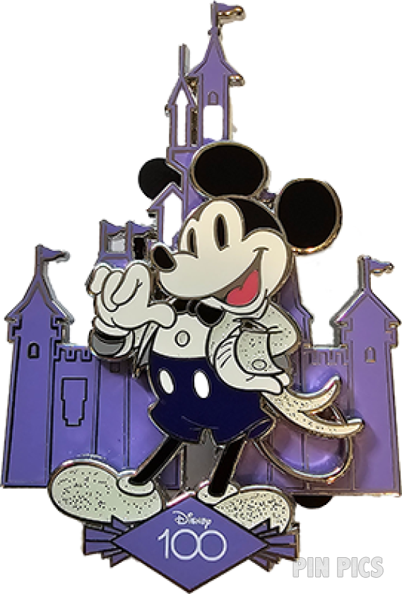 DL - Mickey - Standing in front of Purple Castle - Disney 100 Tour