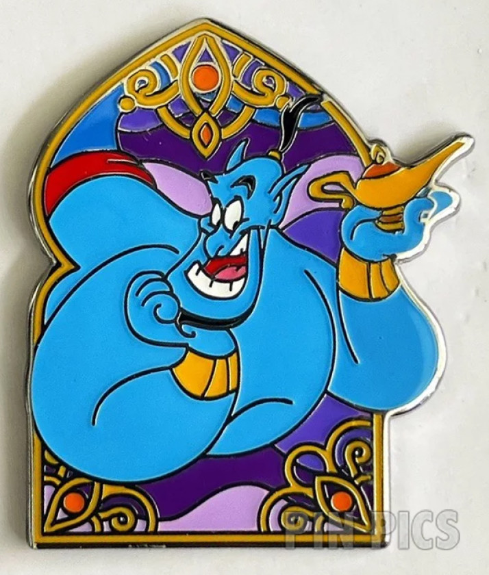 Genie Holding Lamp - Arched Window - Aladdin