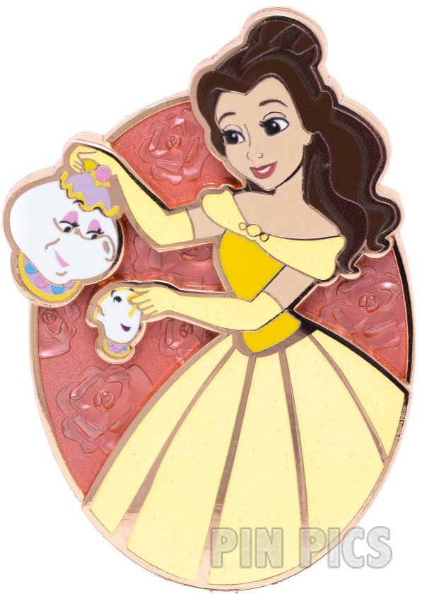PALM - Belle, Mrs Potts, Chip - Holding Teapot and Cup - Beauty and the Beast