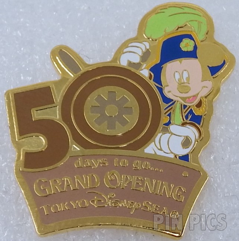 TDS - Admiral Mickey - Bon Voyage - 50 Days to Go - GRAND OPENING - Tokyo DisneySEA