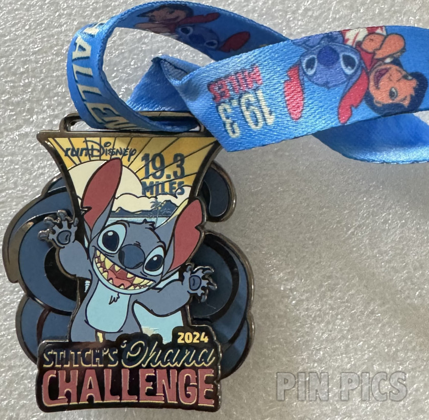 WDW – Stitch’s Ohana Challenge Replica Medal - 19.3 Miles - Springtime Surprise Weekend 2024 - runDisney