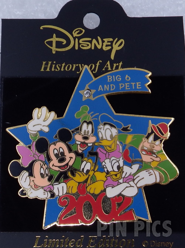 10703 - Japan - Mickey, Minnie, Pluto, Goofy, Donald Duck, Daisy & Big Pete 2002 - History of Art 2002