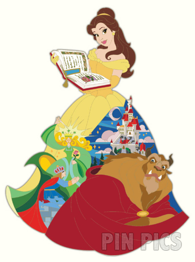 WDI - Belle - Princess Dress Collage - D23 Expo 2024 - Jumbo - Beauty ...